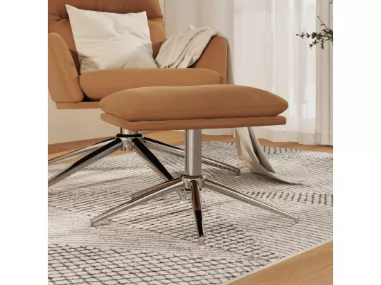 Repose-pied Taupe 60x60x35 cm Tissu microfibre