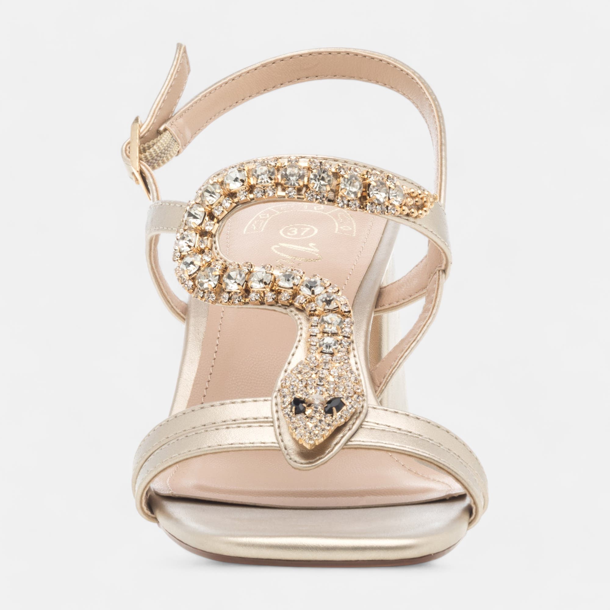 Nu-pieds à talon Femme or