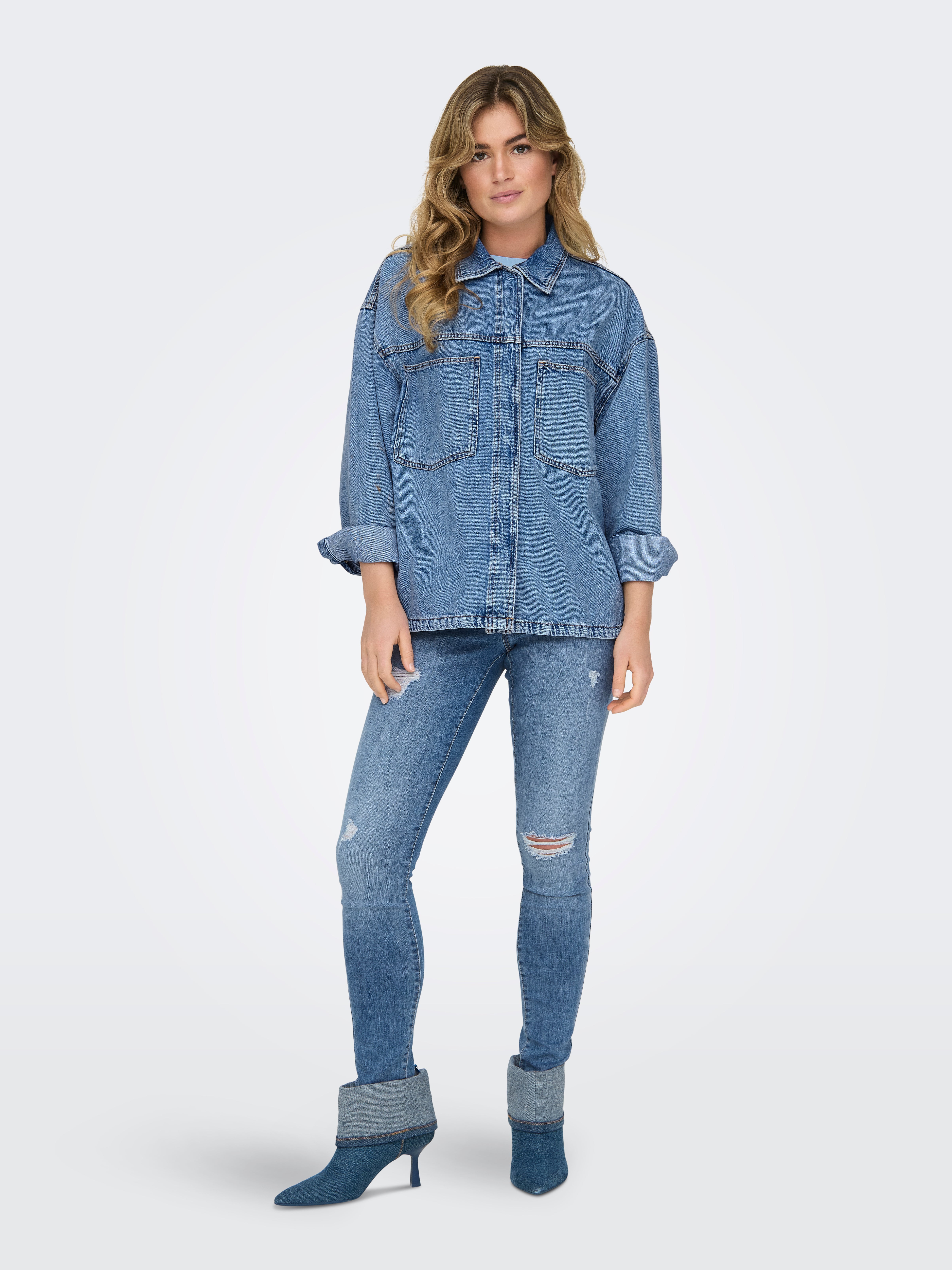 ONLEMMIE Jeanshemd Light Blue Denim