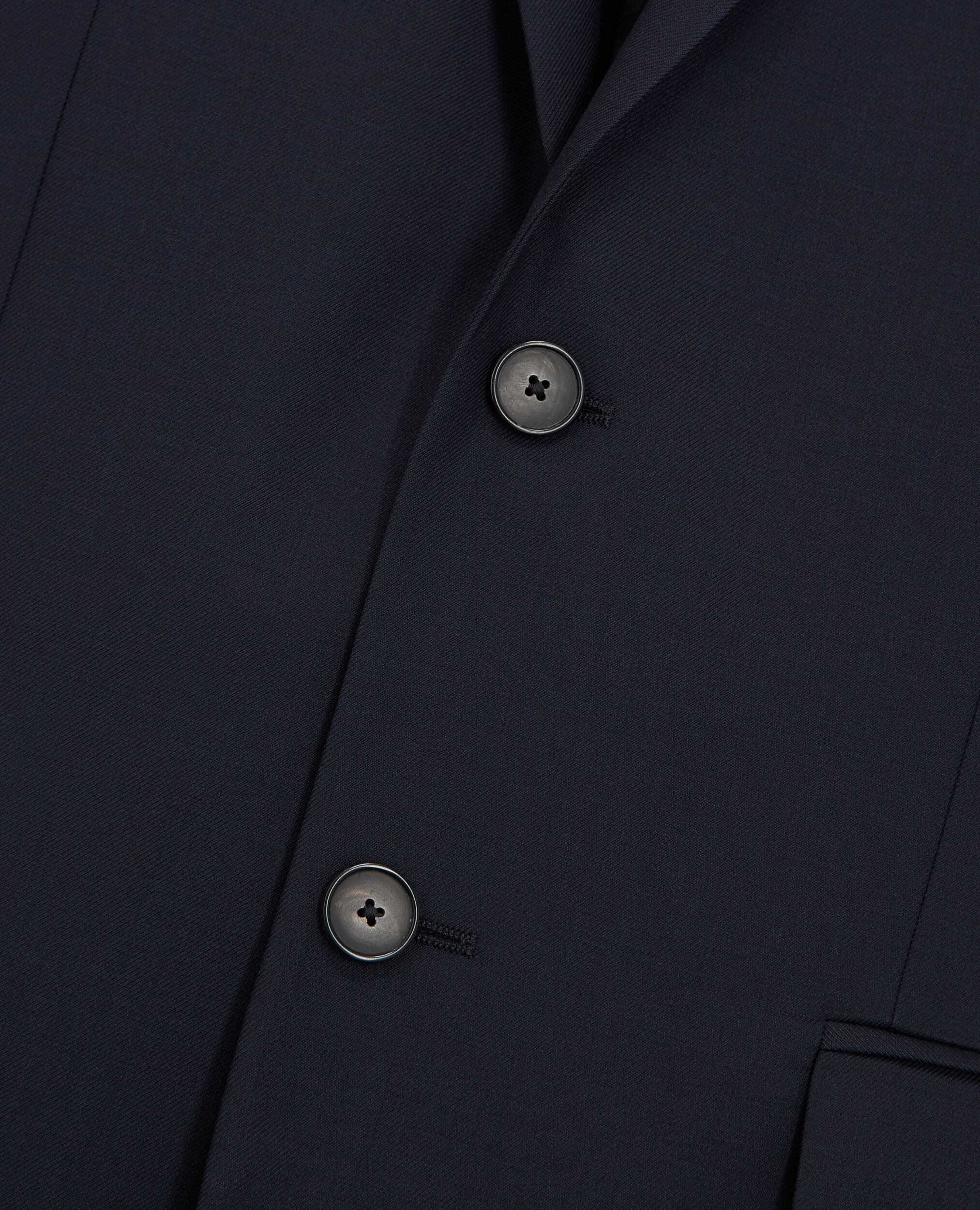 Veste de costume en laine bleu marine