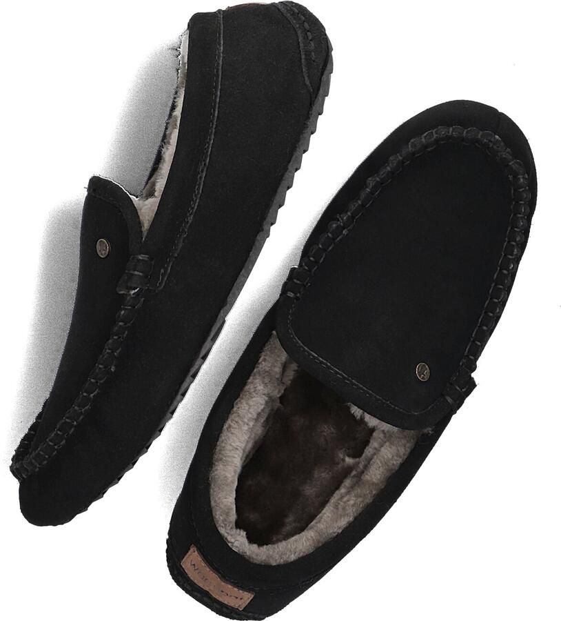 WARMBAT Pantoffels Heren Earlwood Maat: 44 Materiaal: Suède Kleur: Zwart