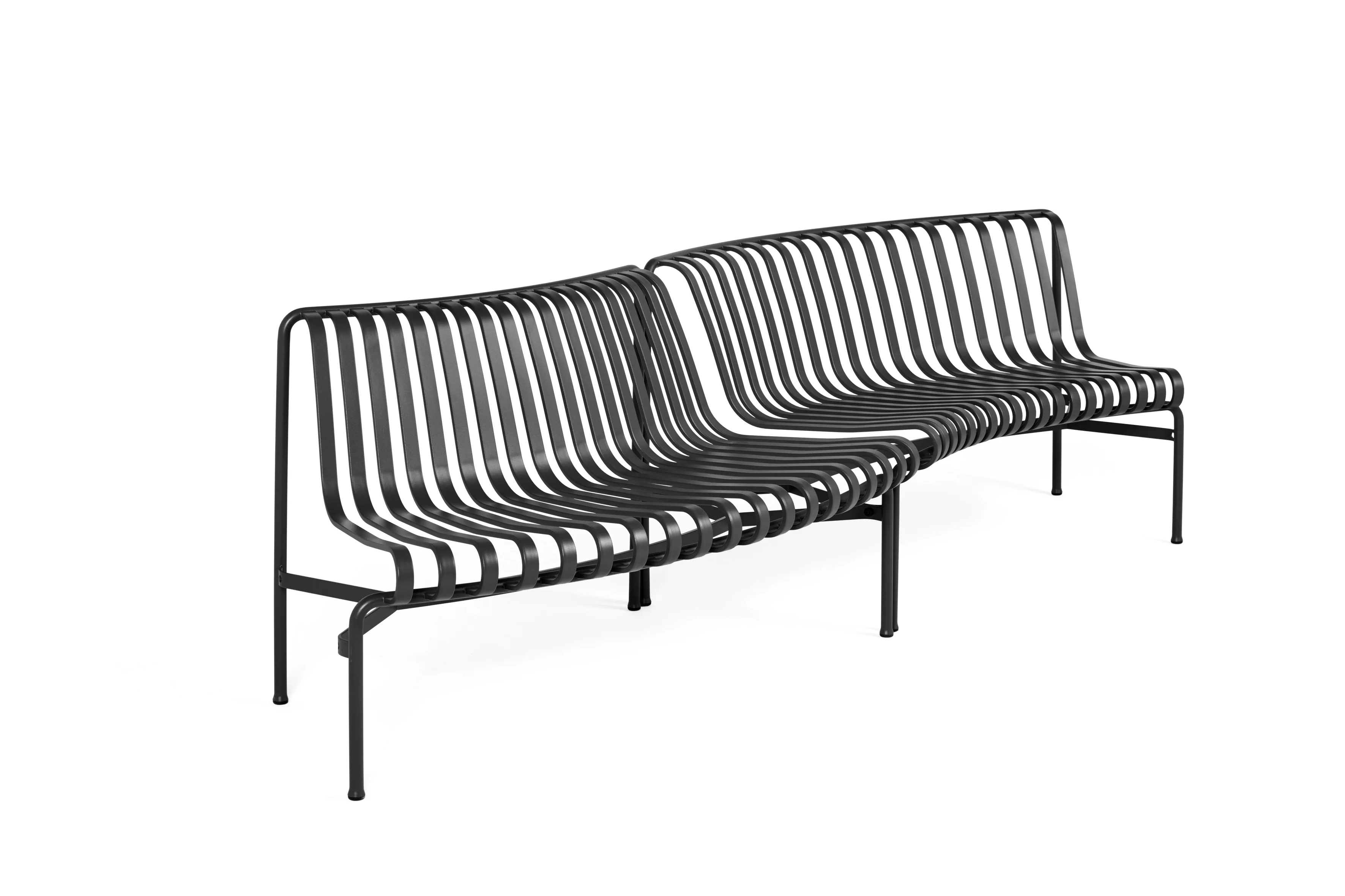 HAY  Palissade Park Dining in-out havebænk - Anthracite