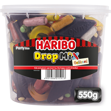 Haribo Dropmix Gekleurd Party silo 550 g