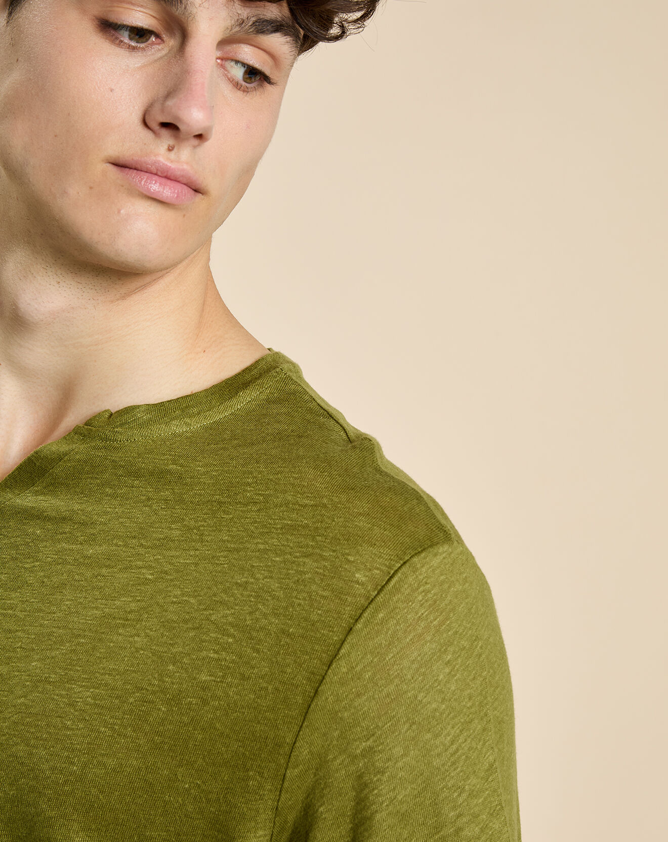 Harris Wilson T-Shirt 100% Lin Humphrey olive