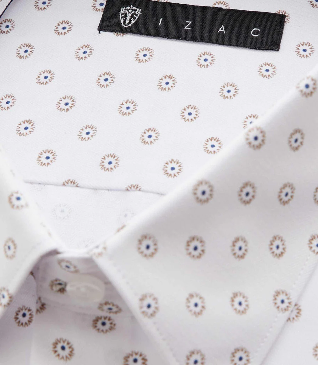 Chemise ville blanche et camel 