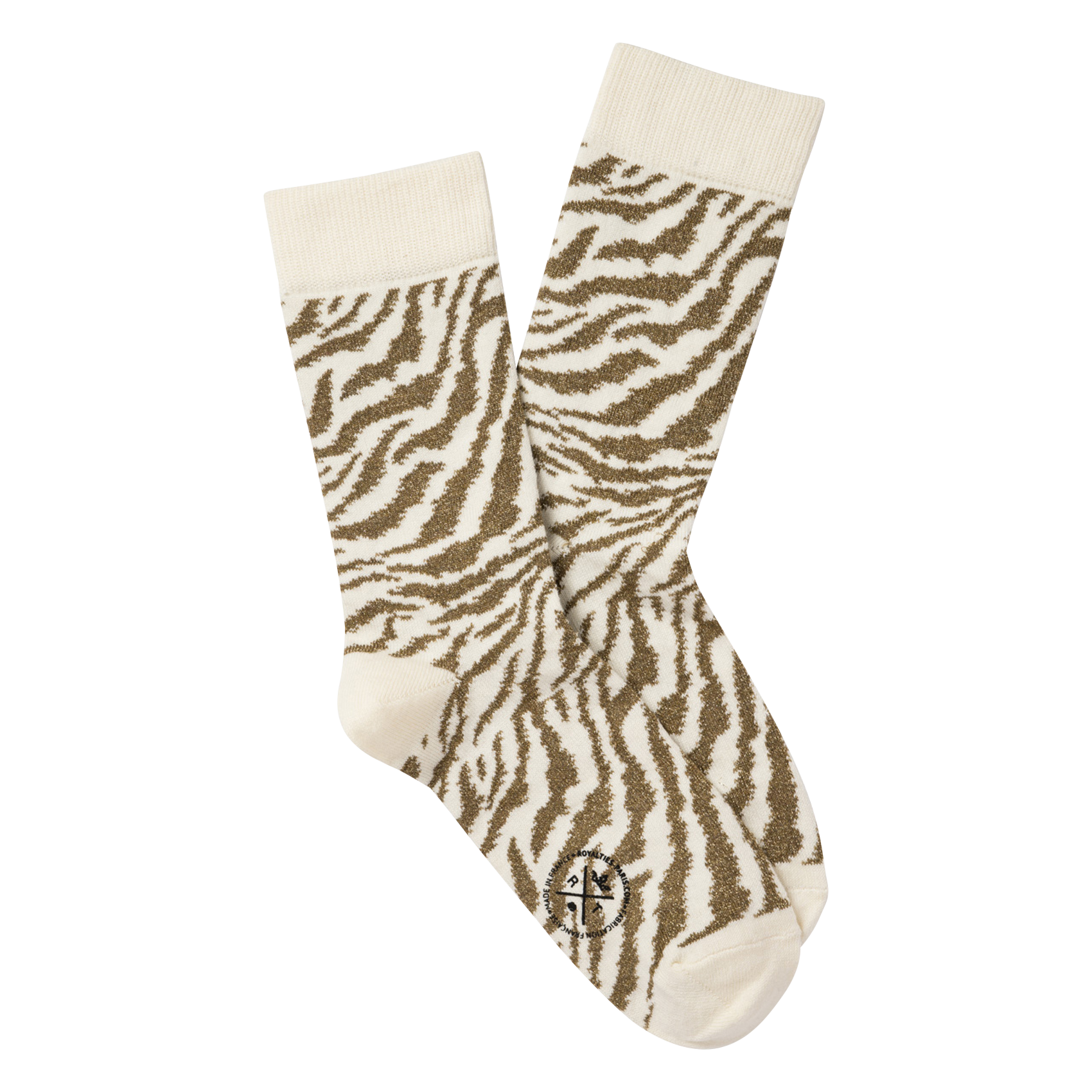 AMELIA - Chaussettes à motif en coton mélangé | Blanc