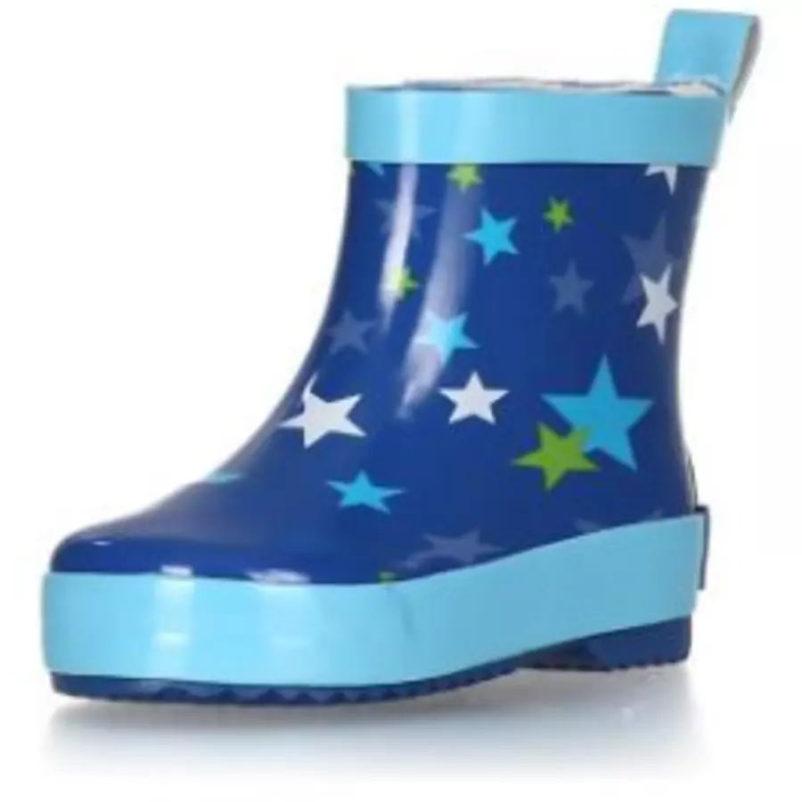 Playshoes Gummistiefel Halbschaft Sterne blau