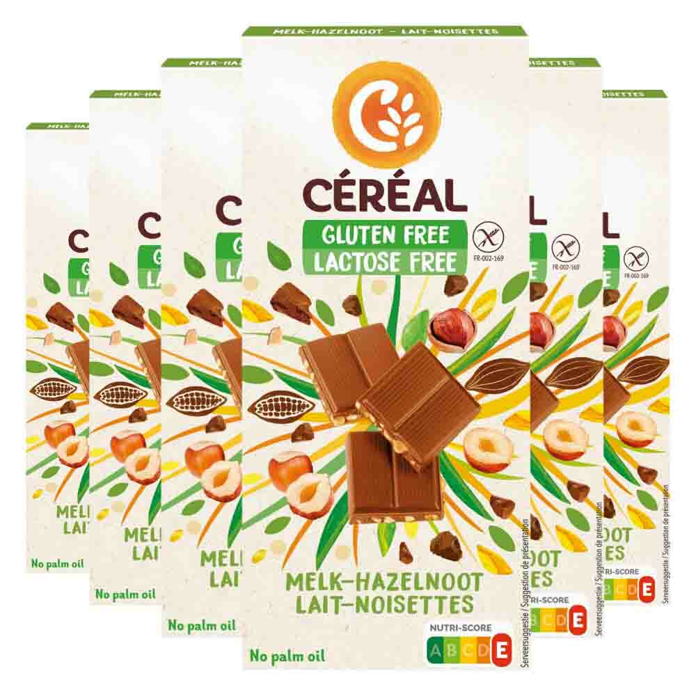 5x Céréal Melkchocolade Tablet met Hazelnoot100 gr