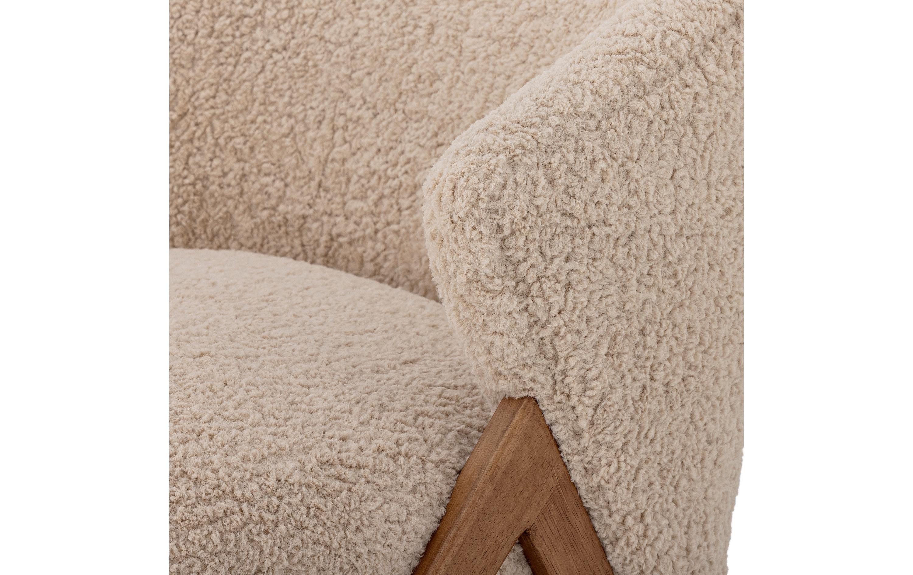 Sessel Camino Holz/Textil, Beige<br>Loungesessel