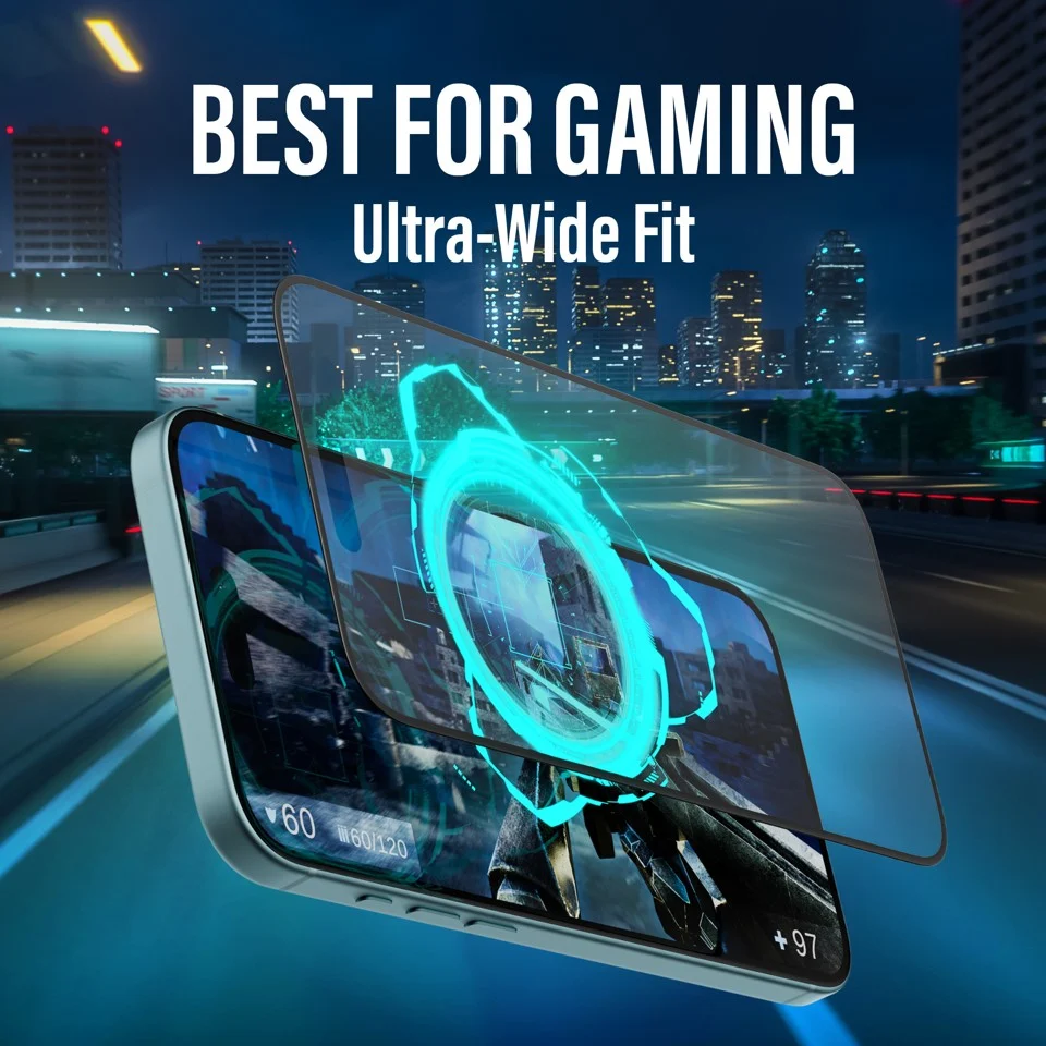 PanzerGlass - Gaming Skærmbeskyttelse - iPhone 16 Plus - Ultra Wide Fit