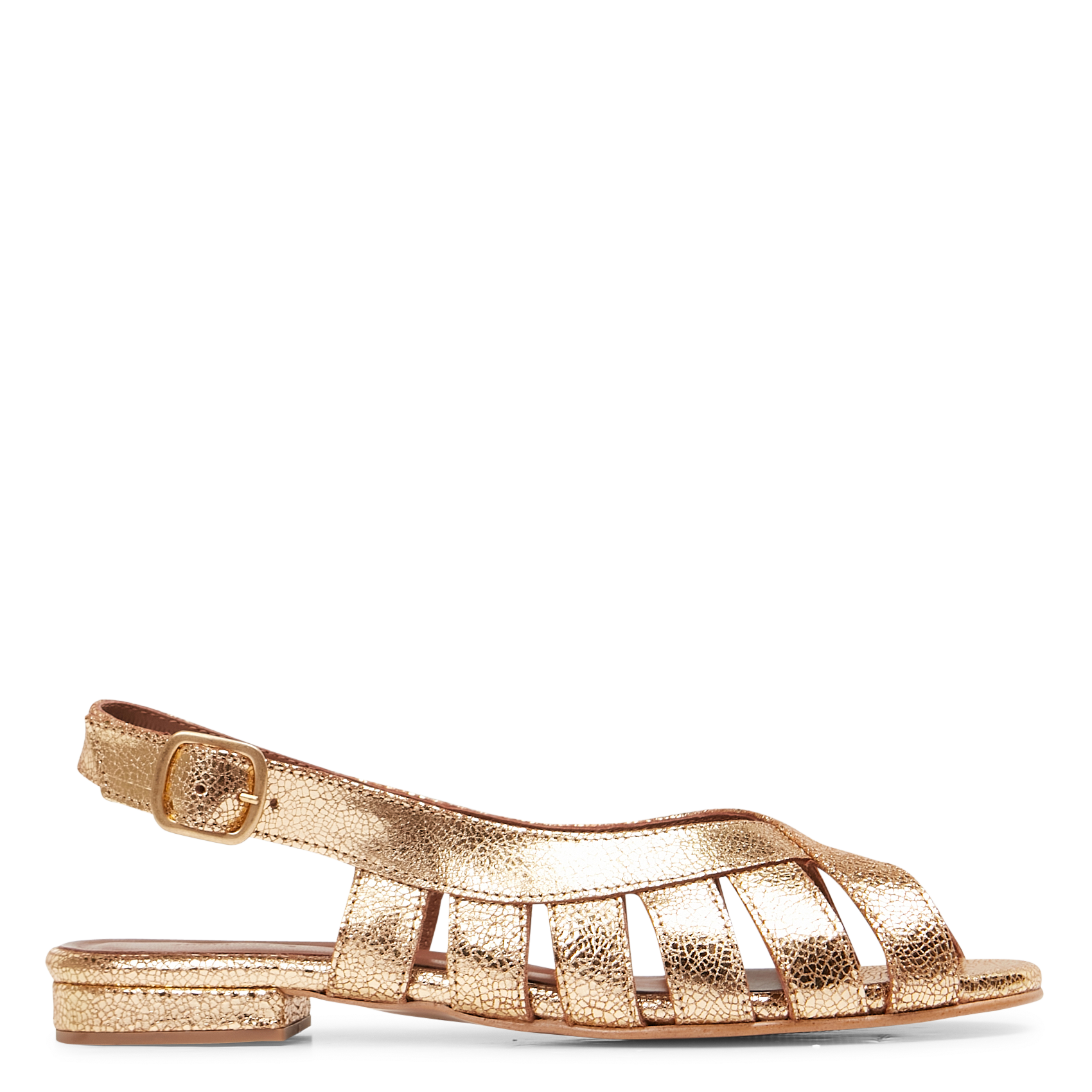 SOPHIE 20 - Sandales plates en cuir | Doré