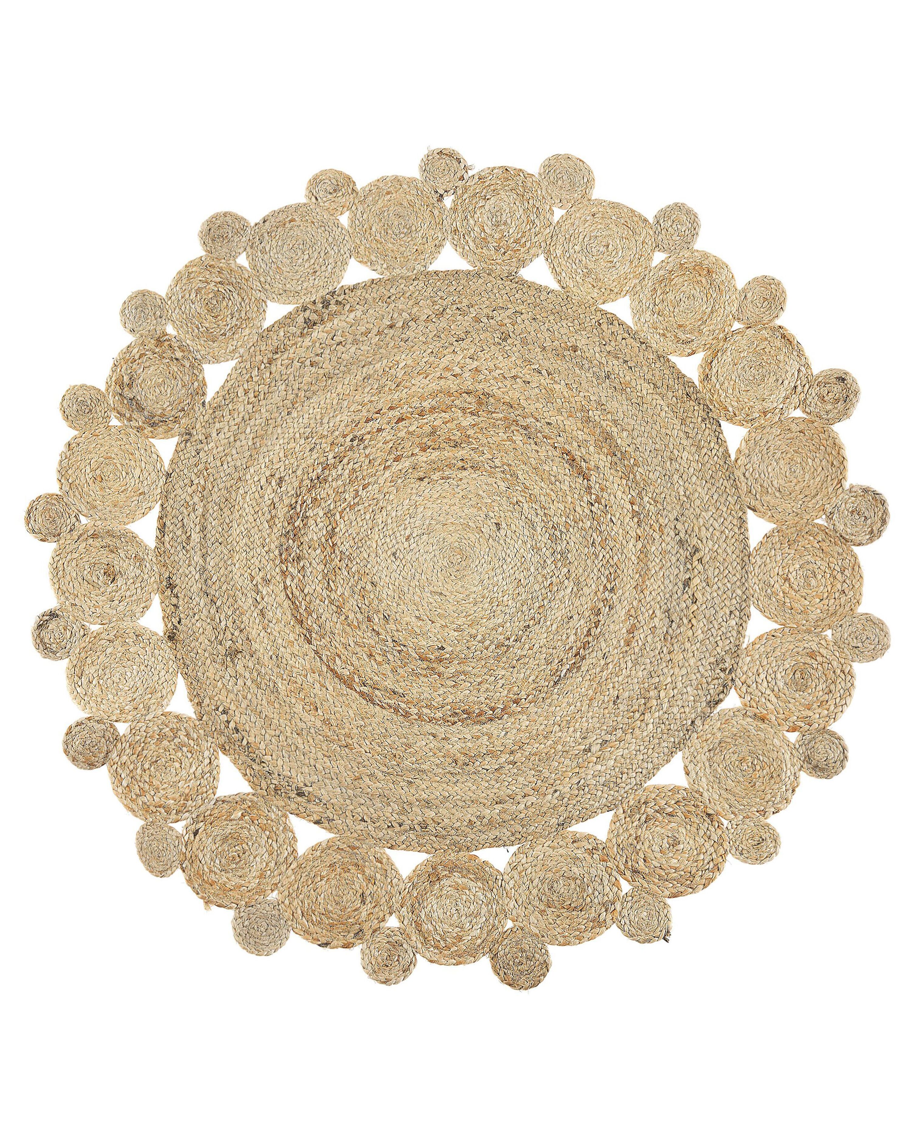 Vloerkleed GOLGEN Beige ø 120 cm Jute