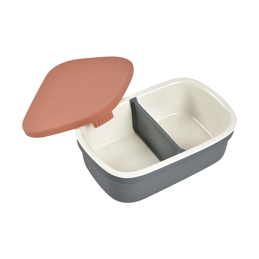 Lunchbox en céramique mineral/terracotta - Ecru