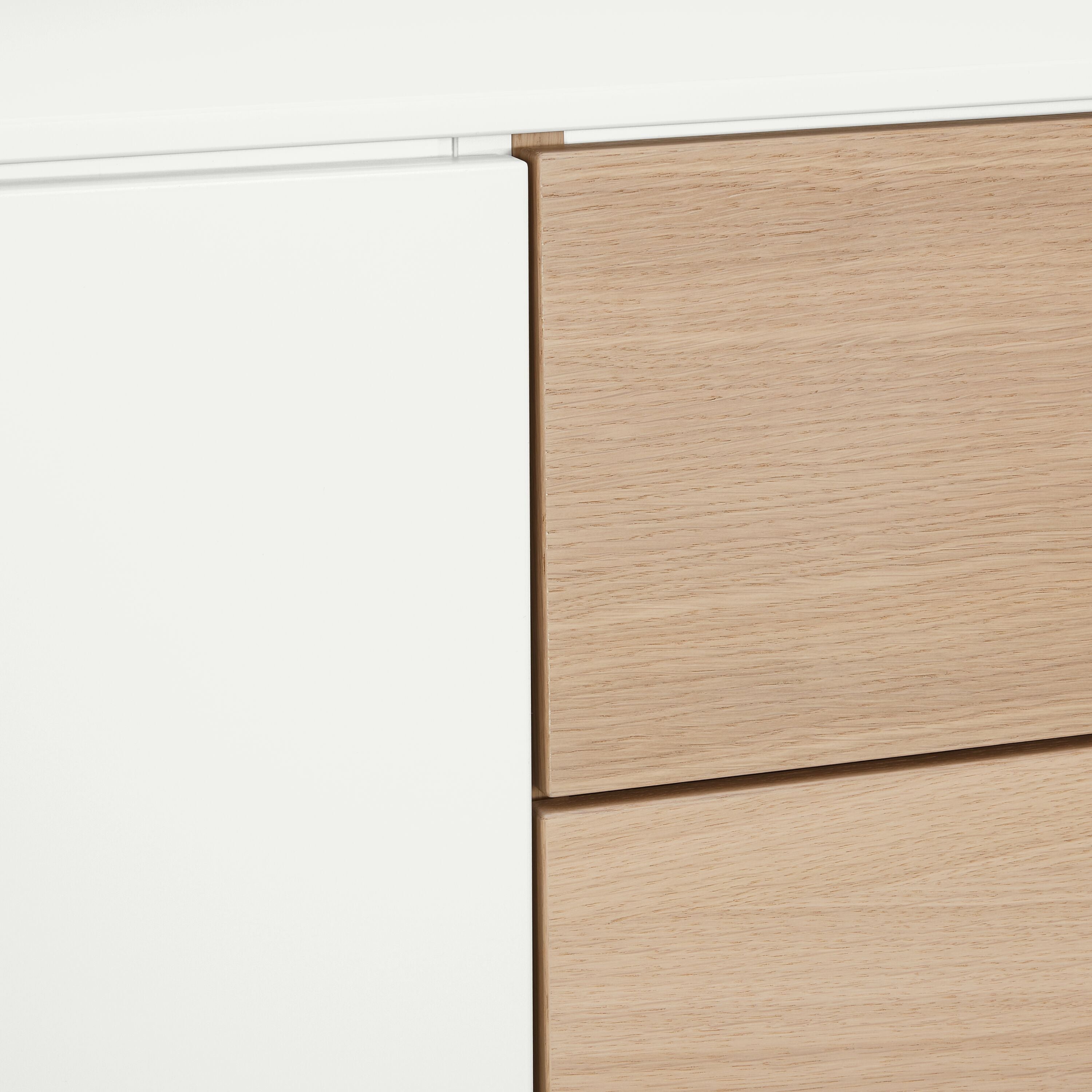 TILL Sideboard - Weiss / Eiche / B: 168.0 cm x T: 41.0 cm x H: 77.0 cm