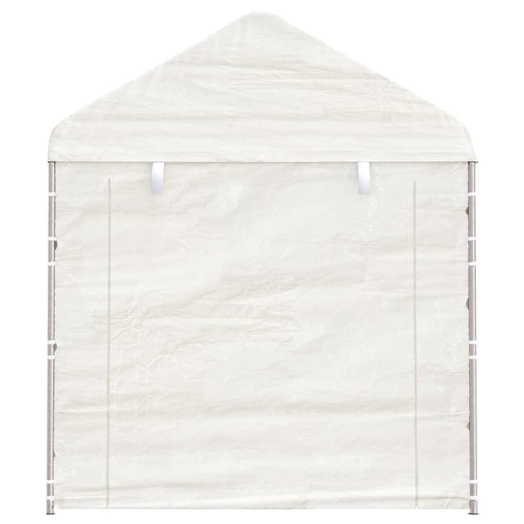 Belvédère avec toit blanc 4,46x2,28x2,69 m polyéthylène