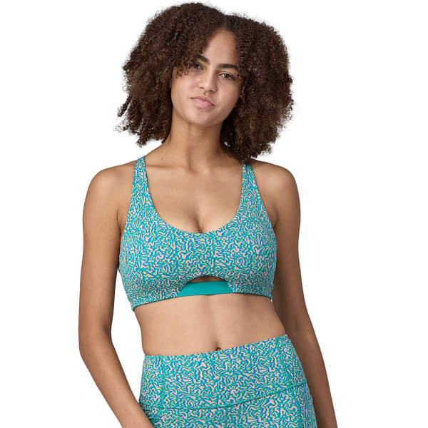 Brassière trail PATAGONIA W'S MAIPO LOW IMPACT ADJUSTABLE BRA SEA TEXTURE: SUBTIDAL BLUE