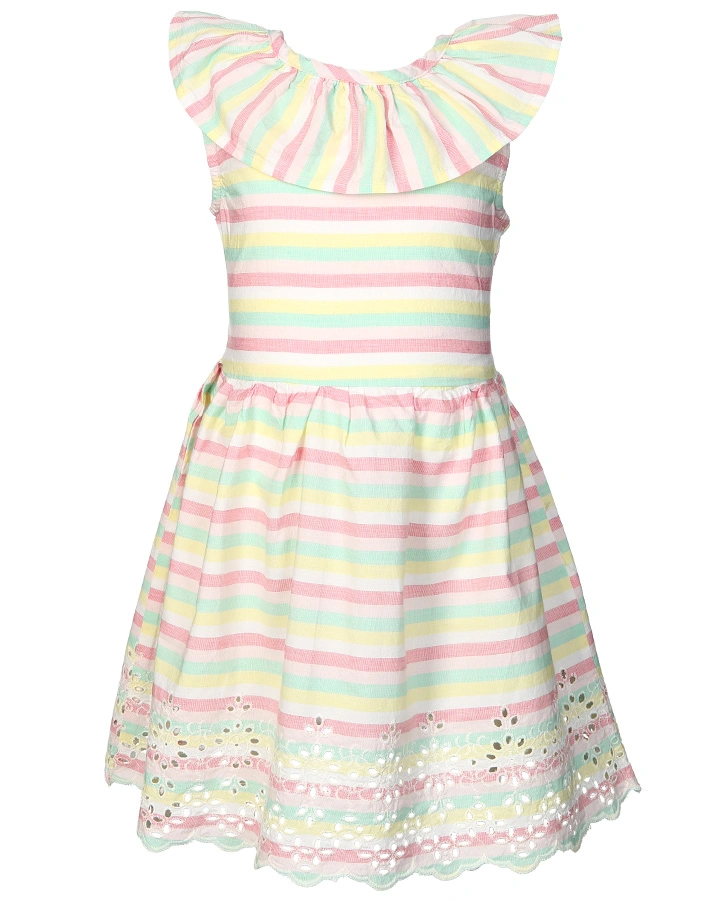 Träger-Kleid NMFHURRA CAPSL mit Lochspitze in bunt