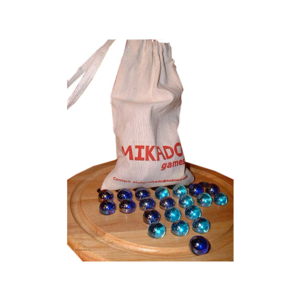 Solitaire Rond Billes Verre 20 cm