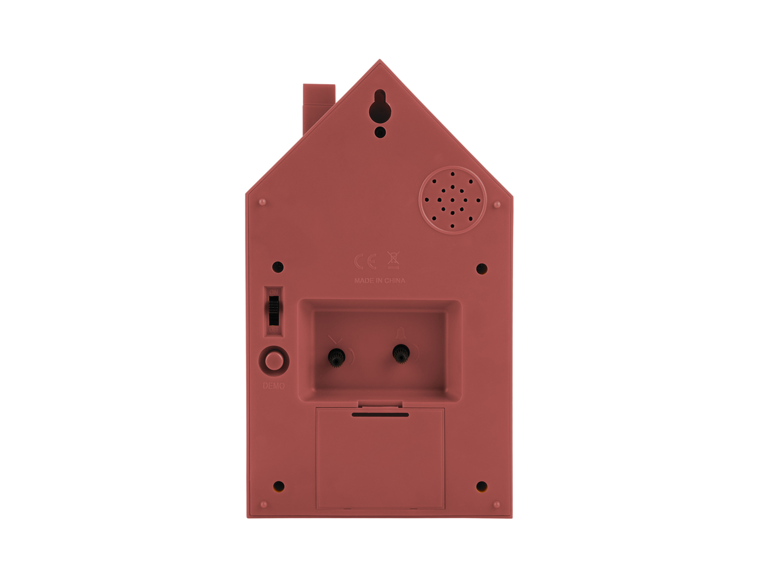 Alarm clock Modern Cuckoo red ochre