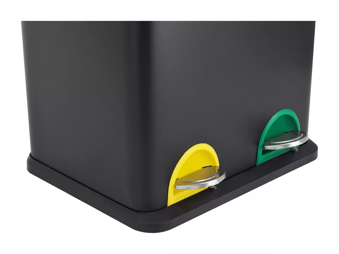 Poubelle 30 litres 2x15 à pédale