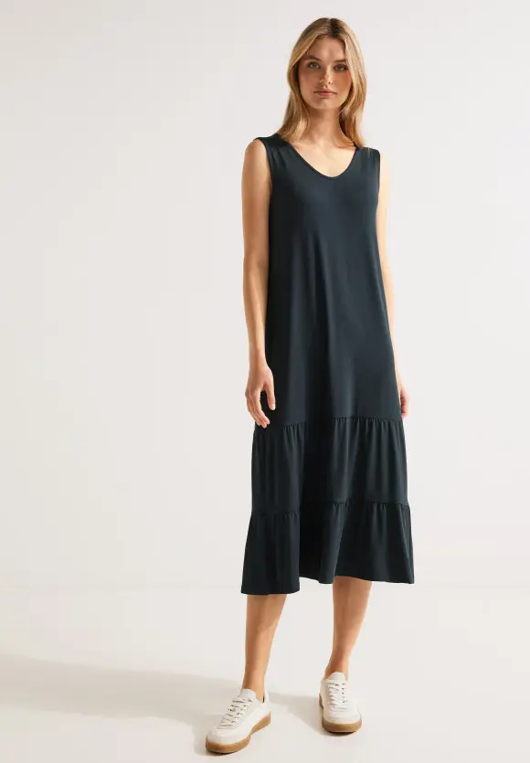 Unifarbenes Jerseykleid - cool vintage green