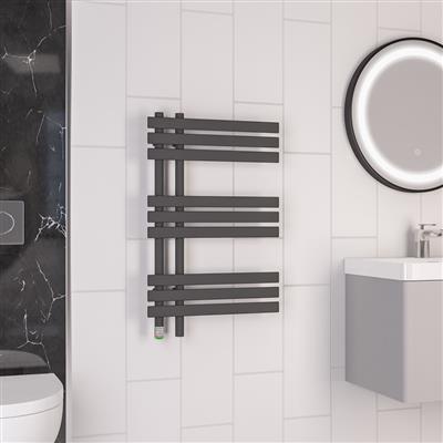 Eastbrook Loddon elektrische handdoekradiator 50x80cm 300W antraciet