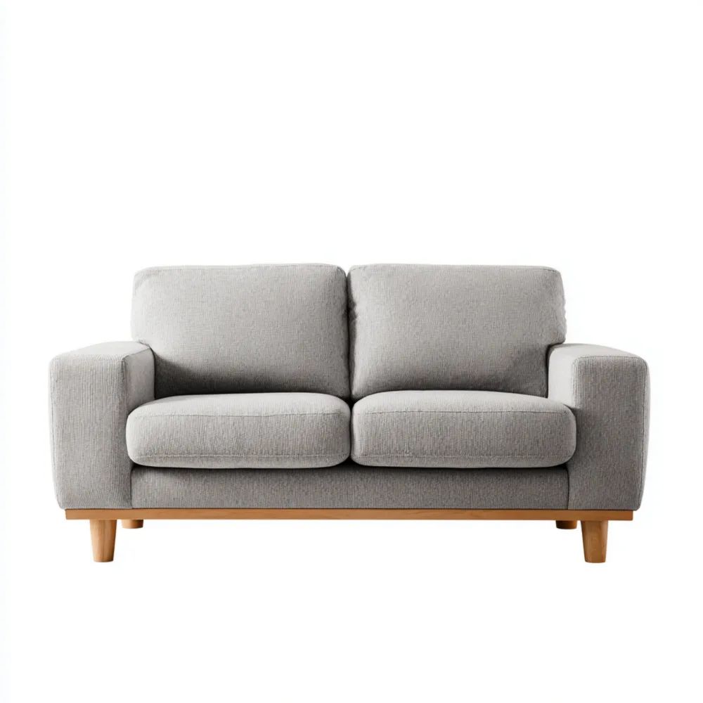 2-Sitzer-Sofa Stoff 150x85x90 cm – Hellgrau – Skandinavisches Design