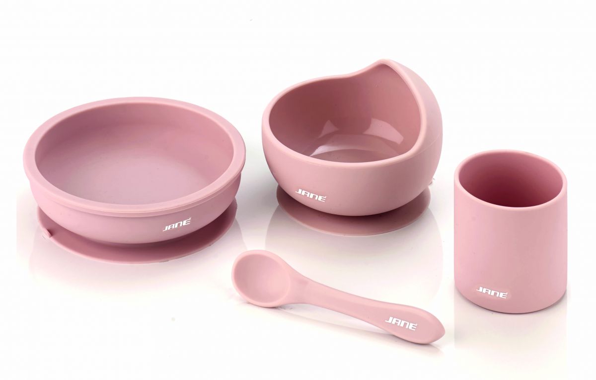 SET REPAS SILICONE 4 PIÈCES - PALE - Ecru