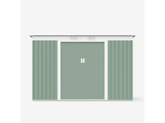 Abri de jardin en tôle galvanisée verte SteelGreenBox