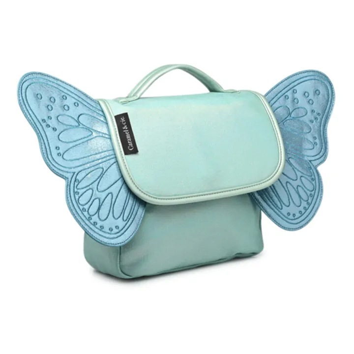 Caramel & Cie Cartable Papillon Irisé | Bleu