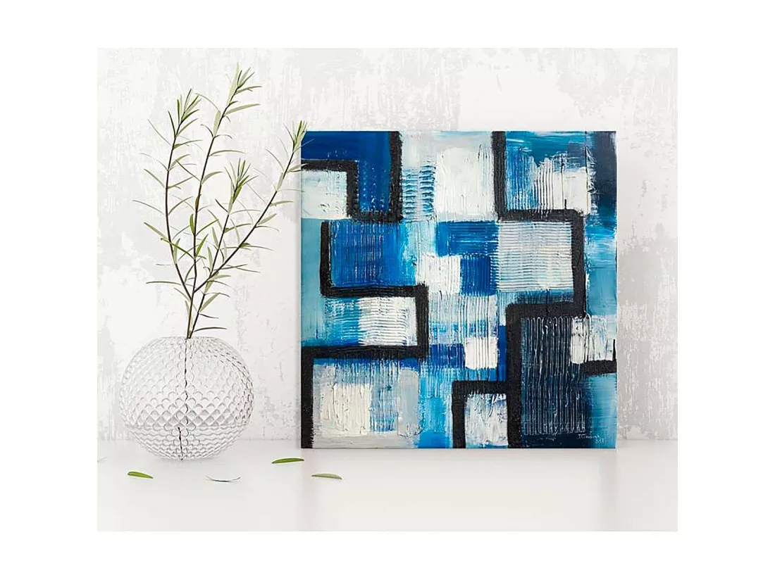 Tableau bois abstrait 78 - 80 x 80 cm