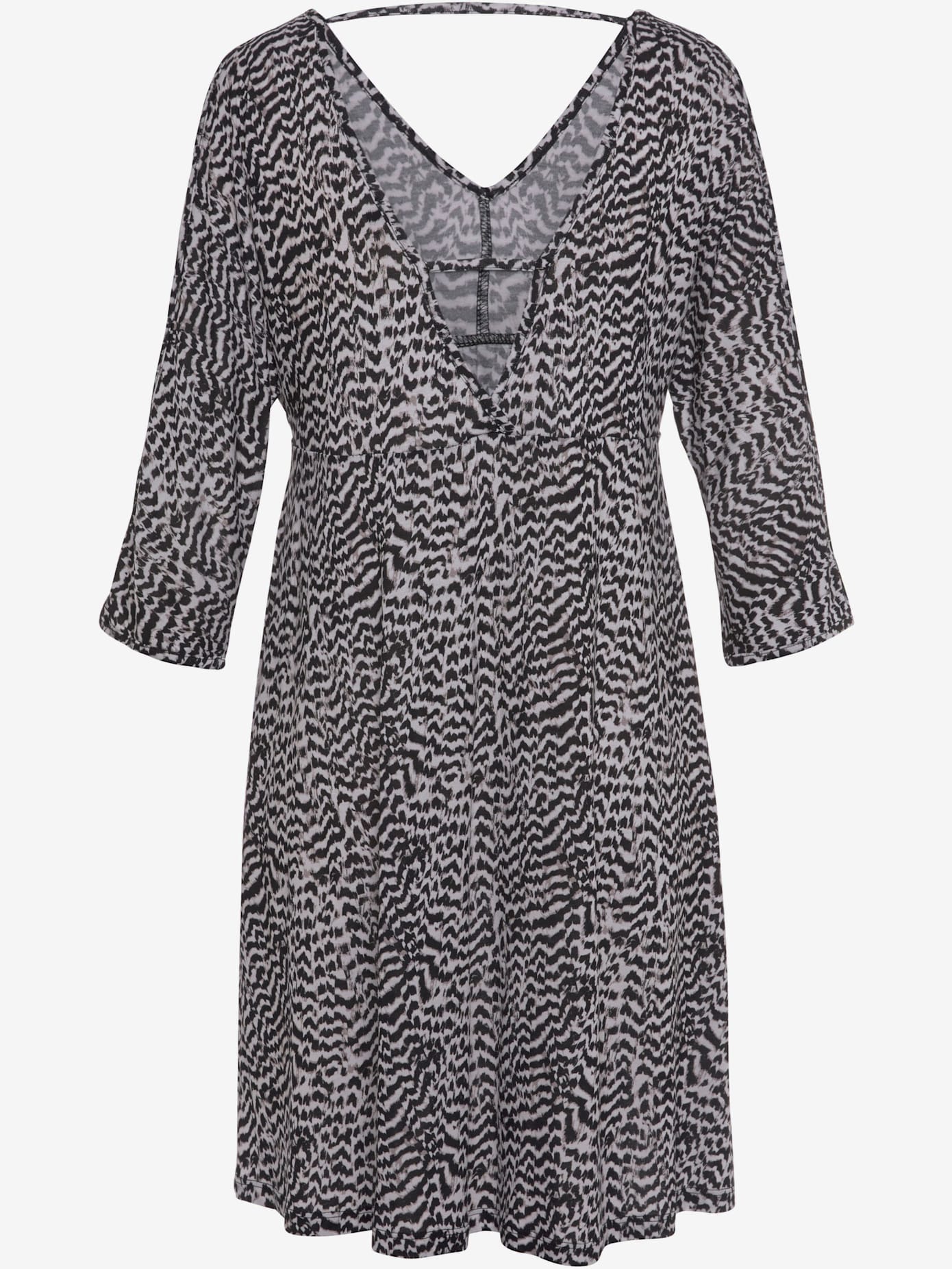 Robe en jersey encolure en v dégagée devant et au dos