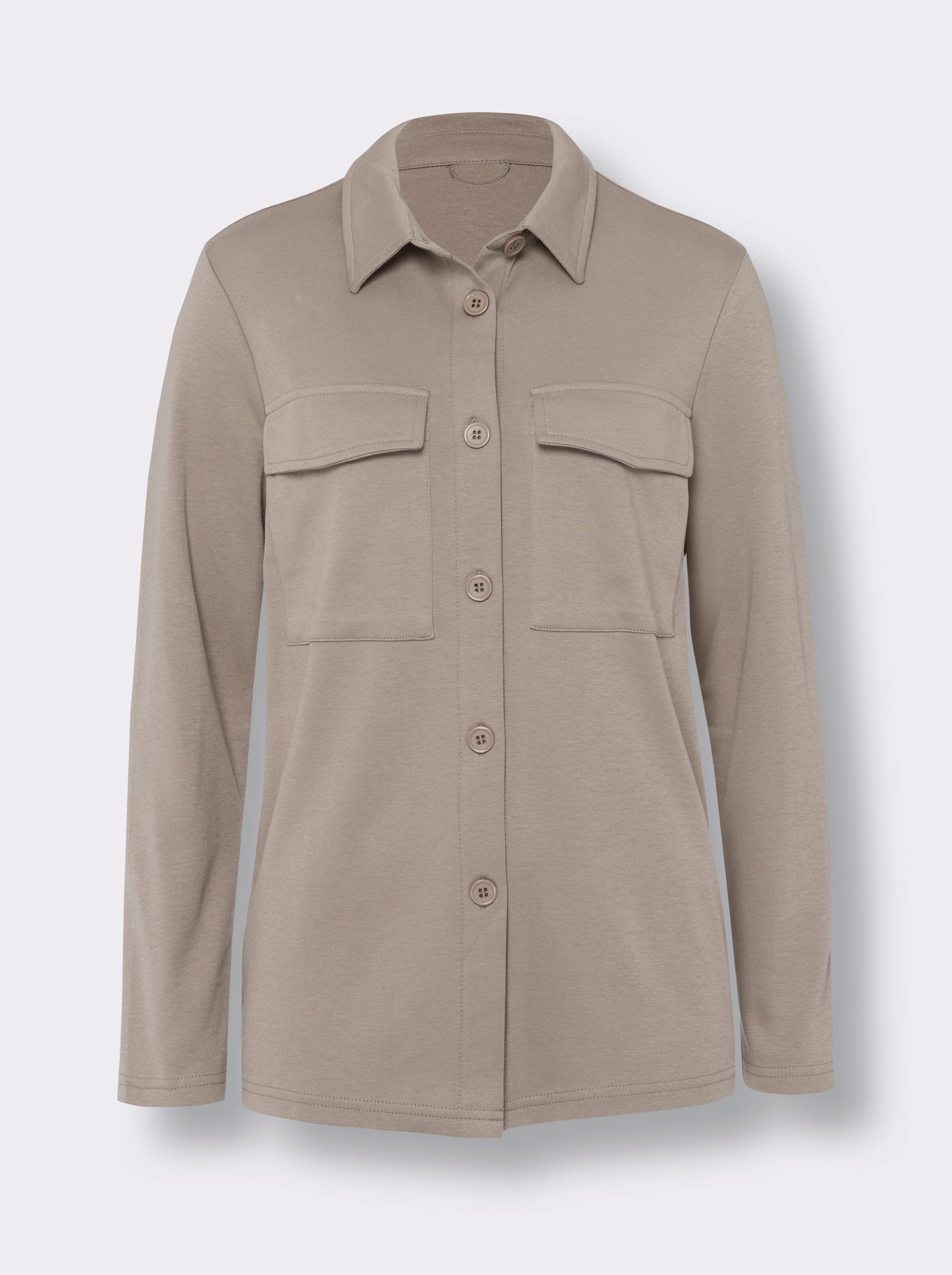 Shirtjacke in weicher Interlock-Qualität