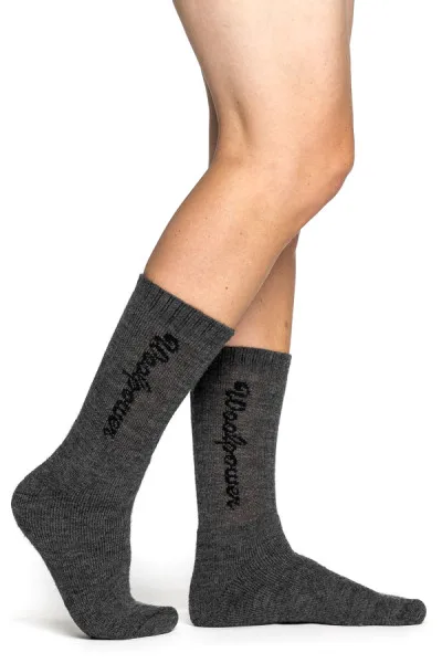 Woolpower Socks Logo 400 Grey