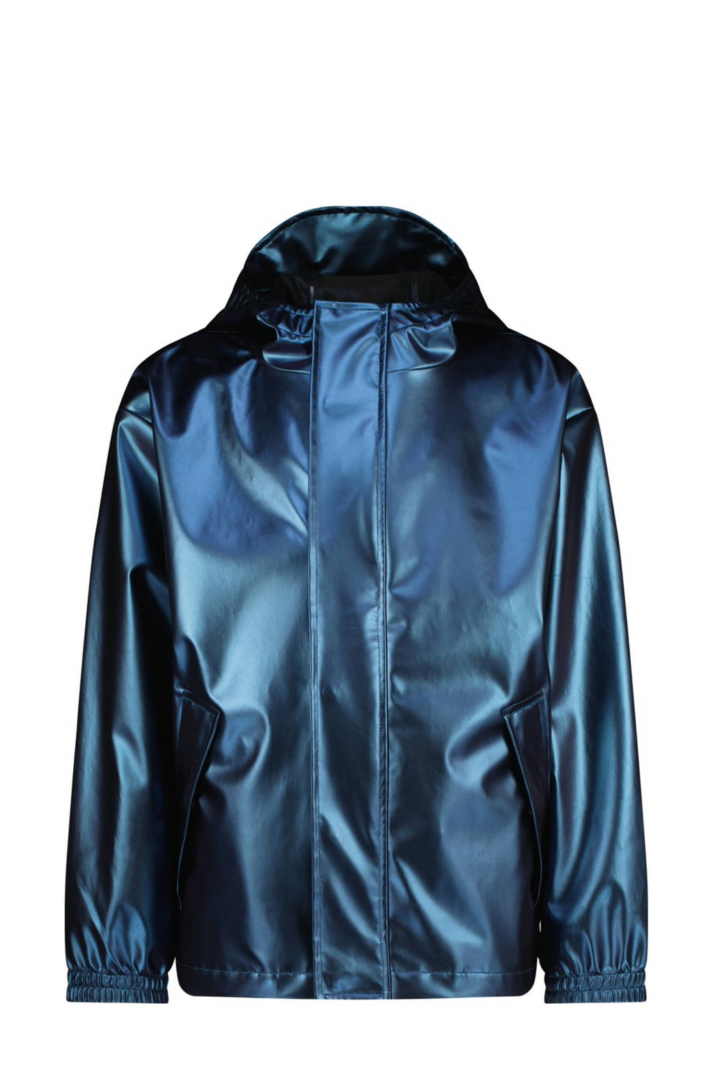 Vingino kids regenjas Lightning blauw metallic