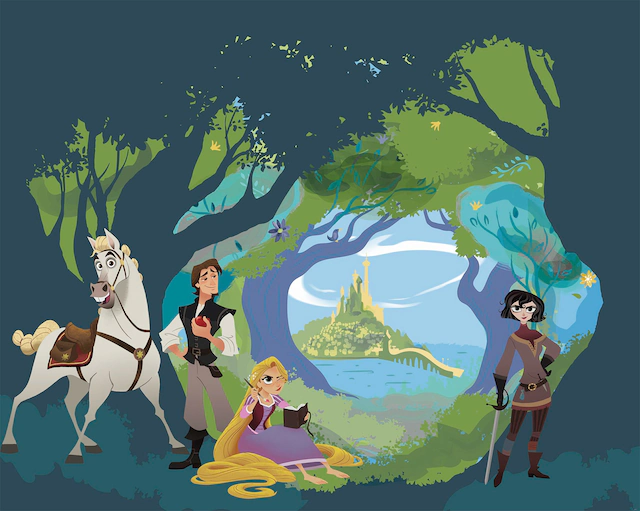 Komar Vliestapete »Digitaldruck Vlies -  Tangled - Grösse 350 x 280 cm« bedruckt glatt Kinderzimmer