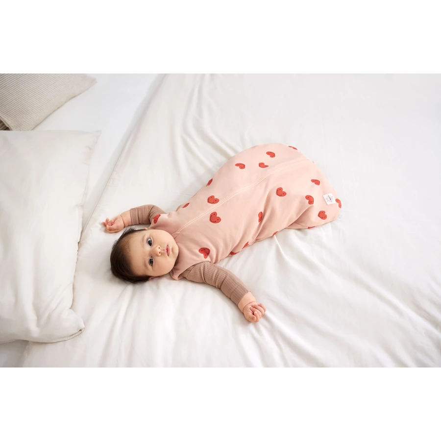LÄSSIG Babyschlafsack Herz rosa