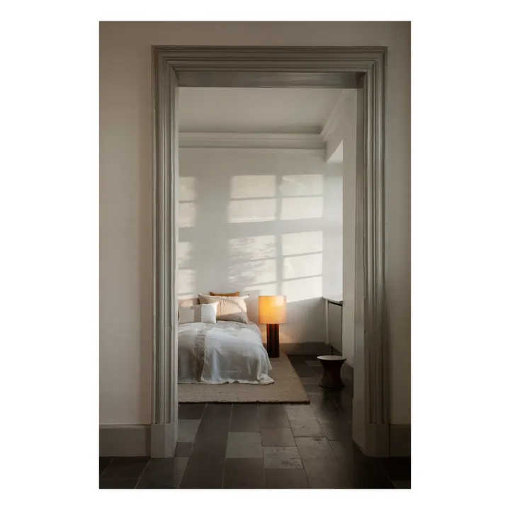 Ferm Living Dessus de lit Part patchwork en lin  | Blanc