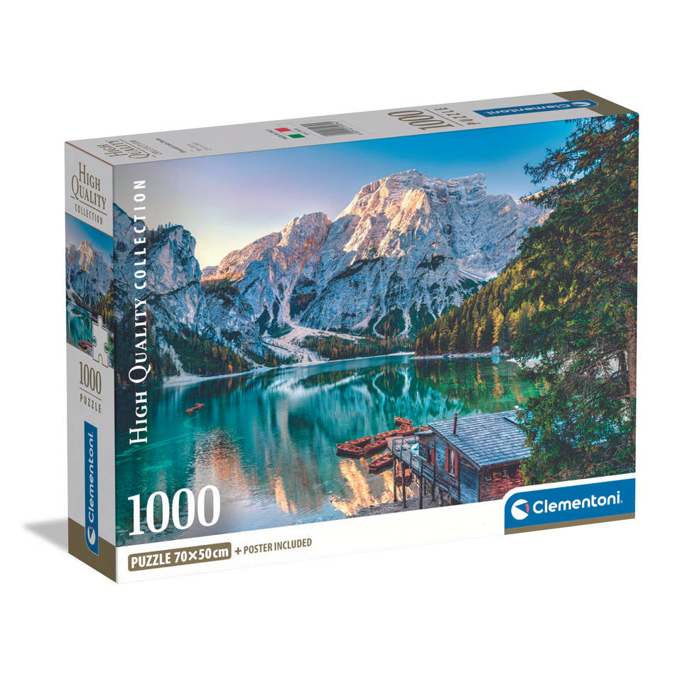 Clementoni puzzel smaragdmeer van Braies - 1000 stukjes