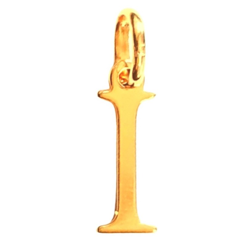 Pendentif Initiale simple lettre I i en plaqué or