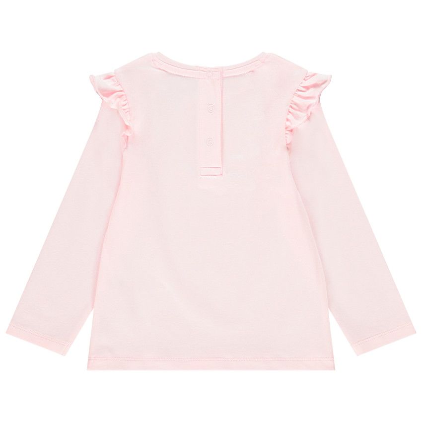 T-shirt manches longues en coton bio print Simba et Nala Disney pour bébé fille - Rose