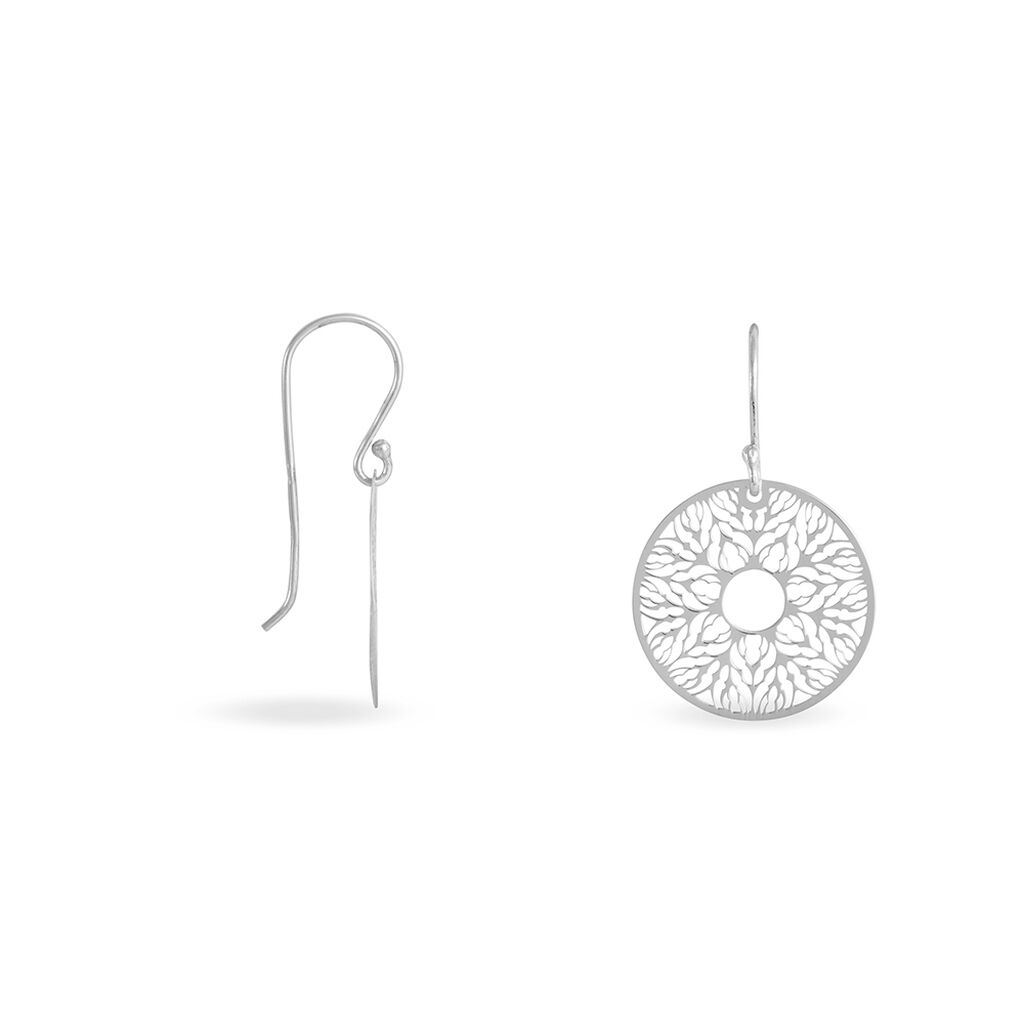 Boucles D'oreilles Pendantes Lauretta Argent Blanc