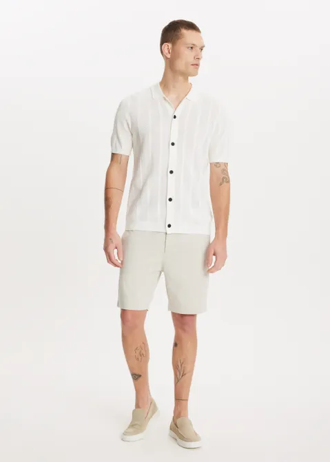 Vest met crochet detail off-white (WIT.O)