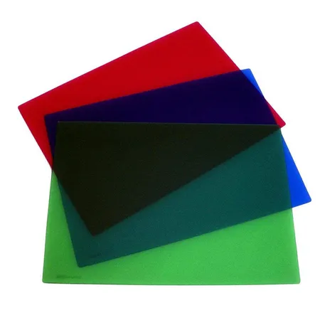 Livepac Office Schreibtischunterlage 30 x 42cm, 3 Stück je 1x transluzent rot + blau + grün