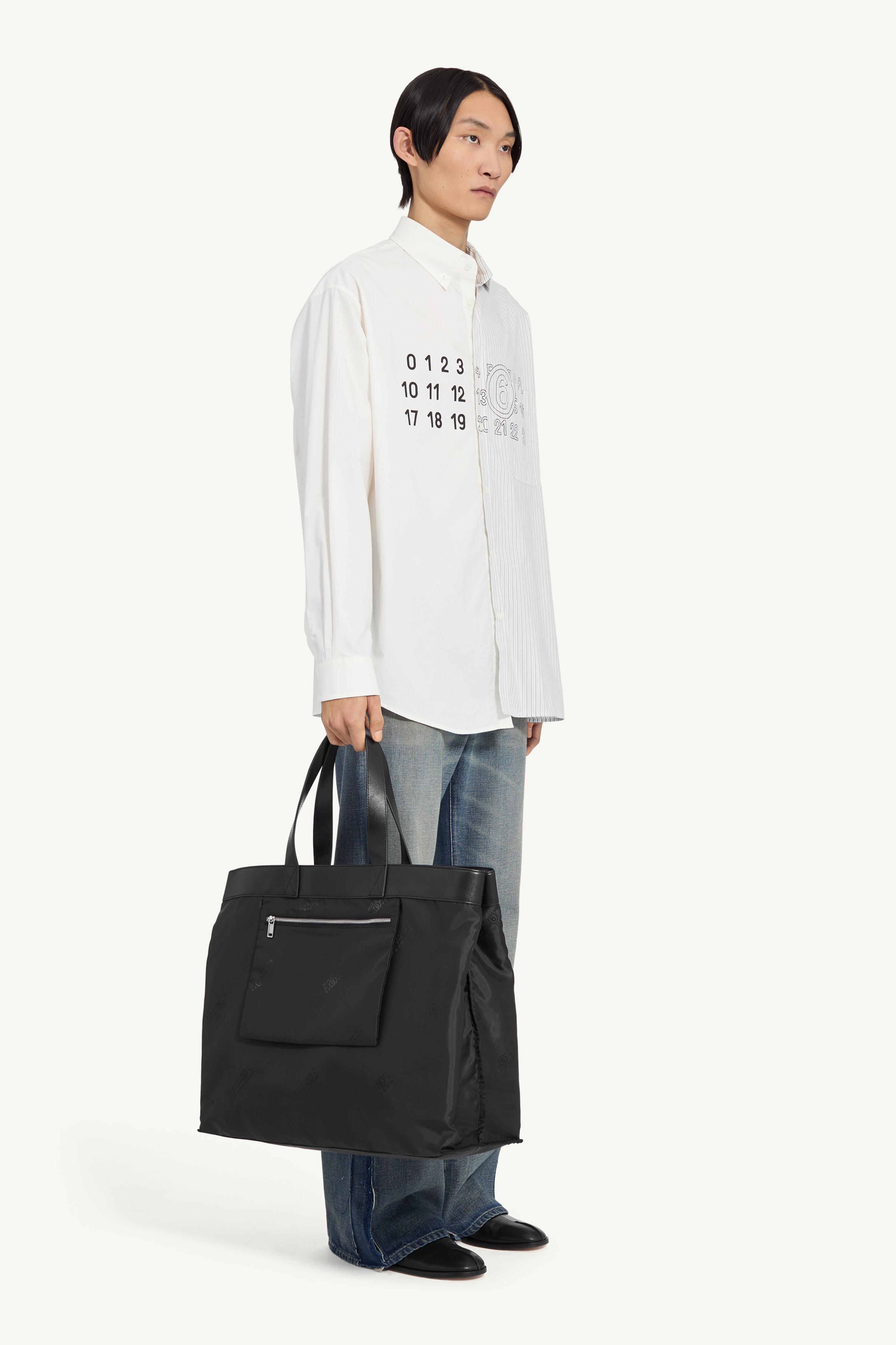 Chemise en popeline en 100% coton pour homme | MM6