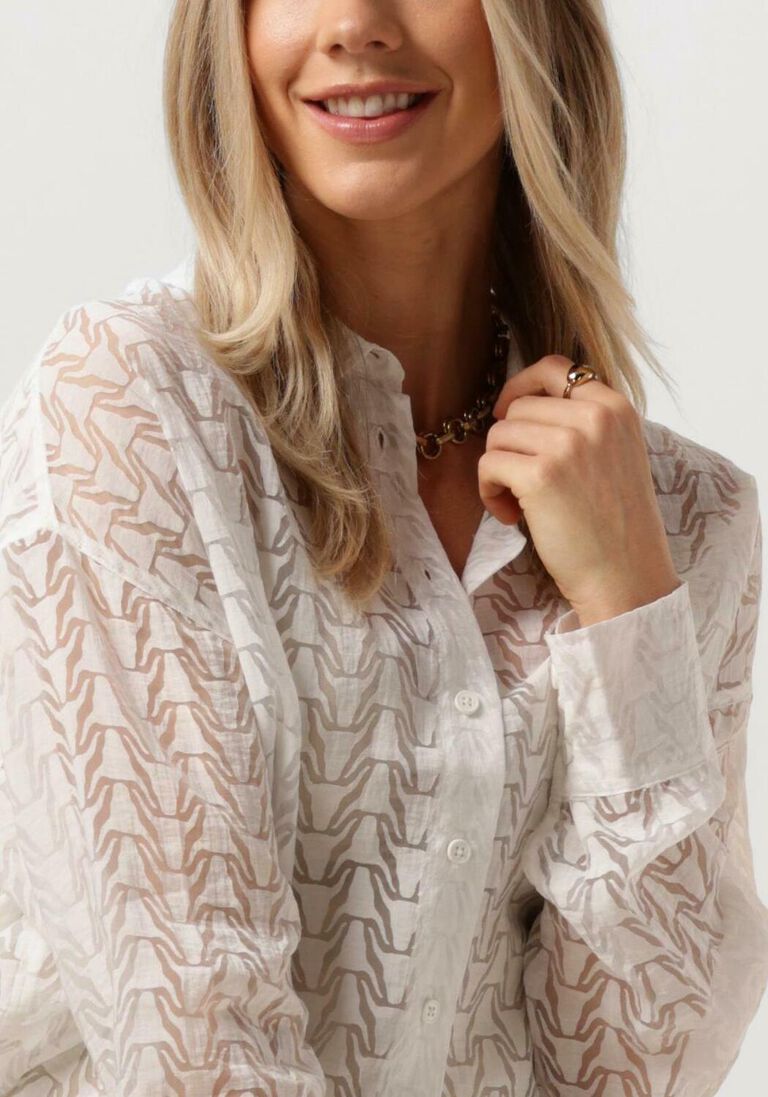ALIX THE LABEL witte alix the label blouse ladies woven bull burnout blouse