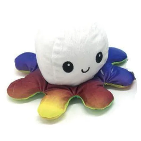 Fun Unlimited Oktopus Wendeplüsch Rainbow 20 cm, 1 Stück, 2-fach sortiert