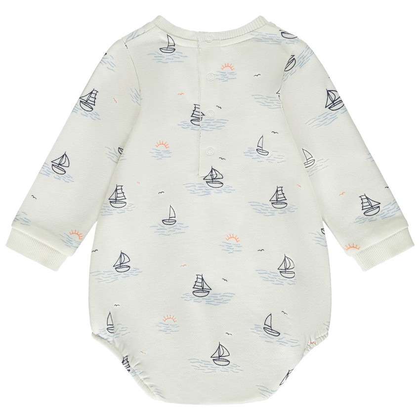 Sweat body manches longues imprimé voiliers pour bébé garçon