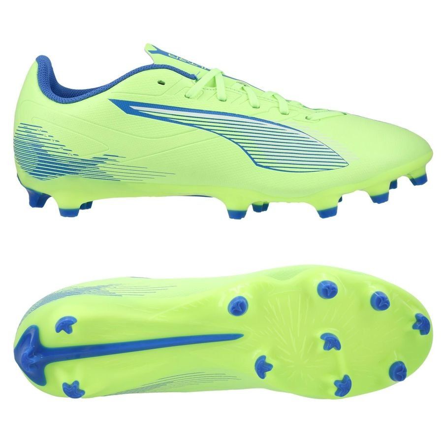 PUMA Ultra 5 Play FG/AG Lights Out - Fizzy Apple/Blanc/Bleu