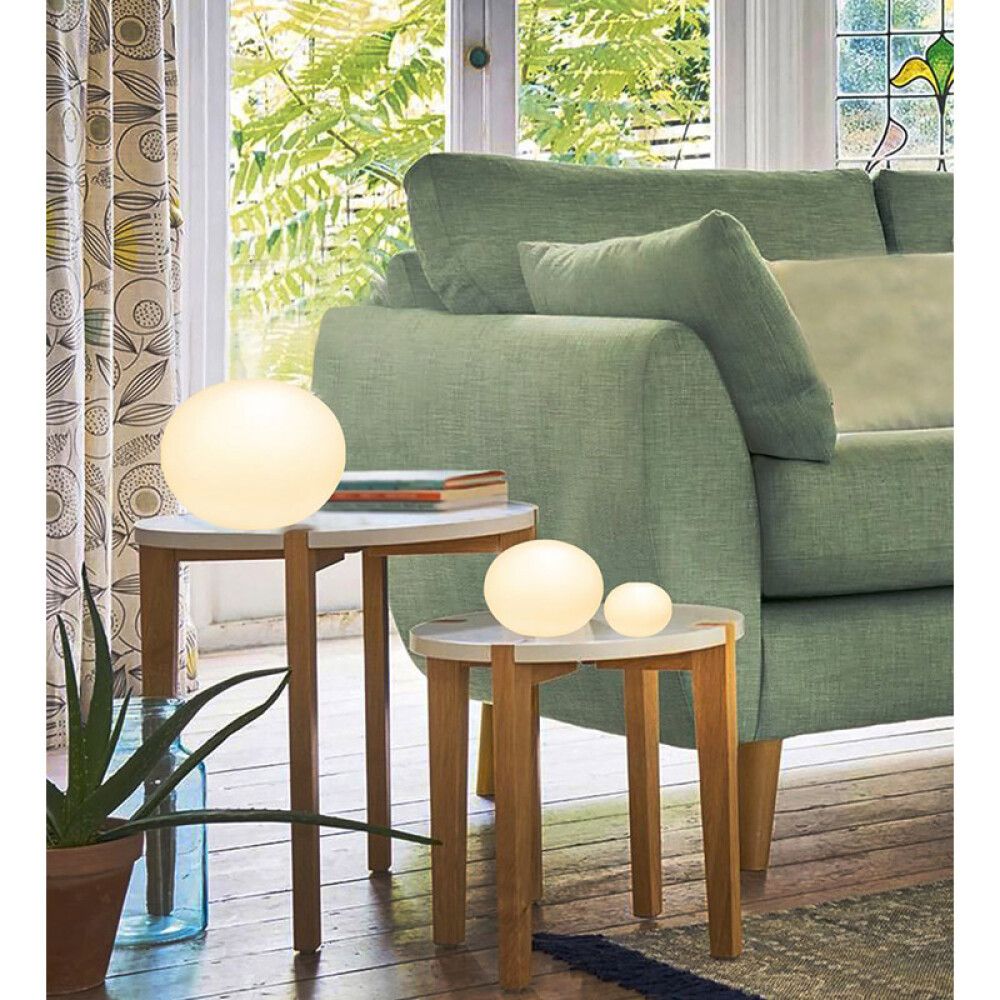 BORDLAMPE ANETA LIGHTING GLOBUS 18CM HVIT